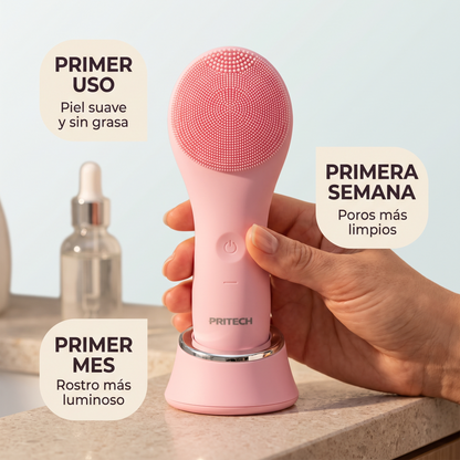 Cepillo facial de silicona recargable – Limpieza profunda sin irritar