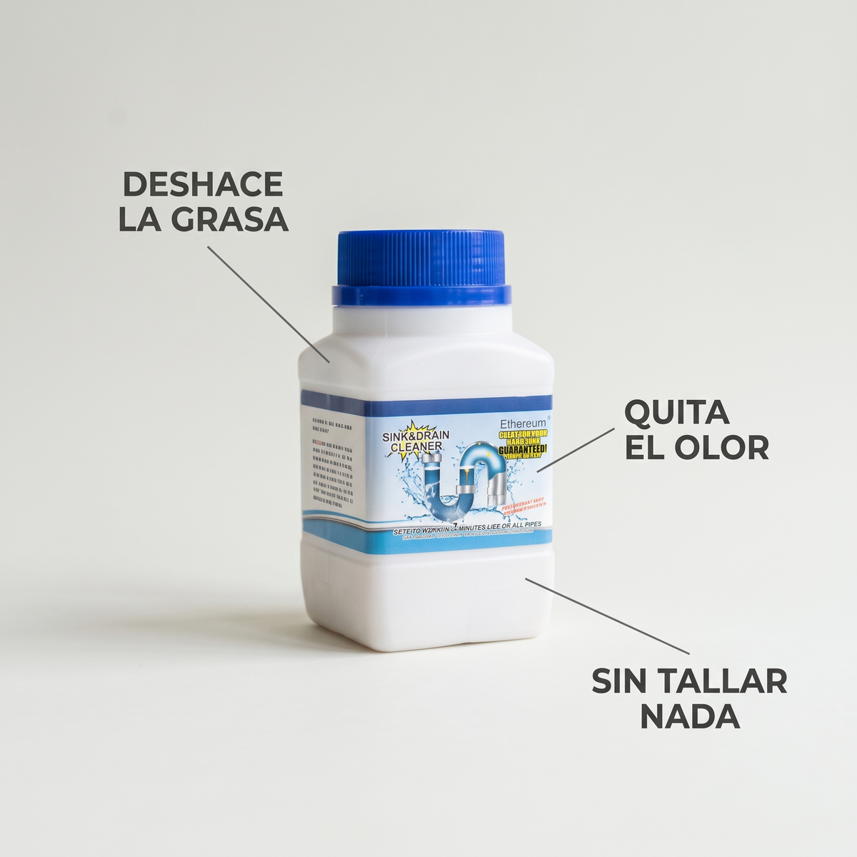 Polvo destapacañerías – destapa el drenaje sin llamar al plomero