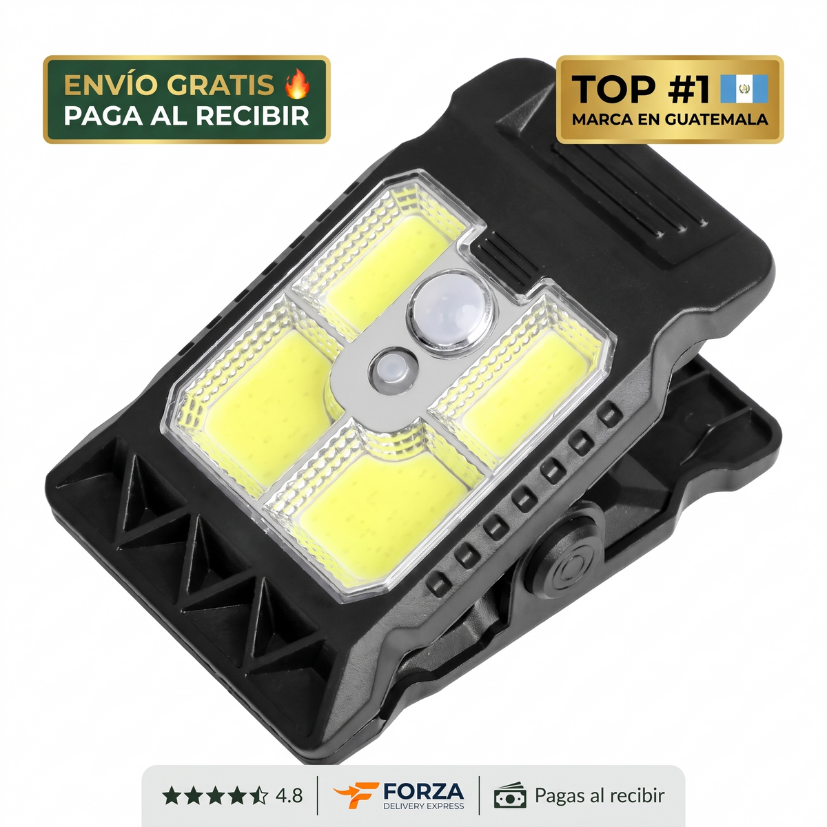 Mini lámpara solar LED con clip – ilumina tu entrada de noche