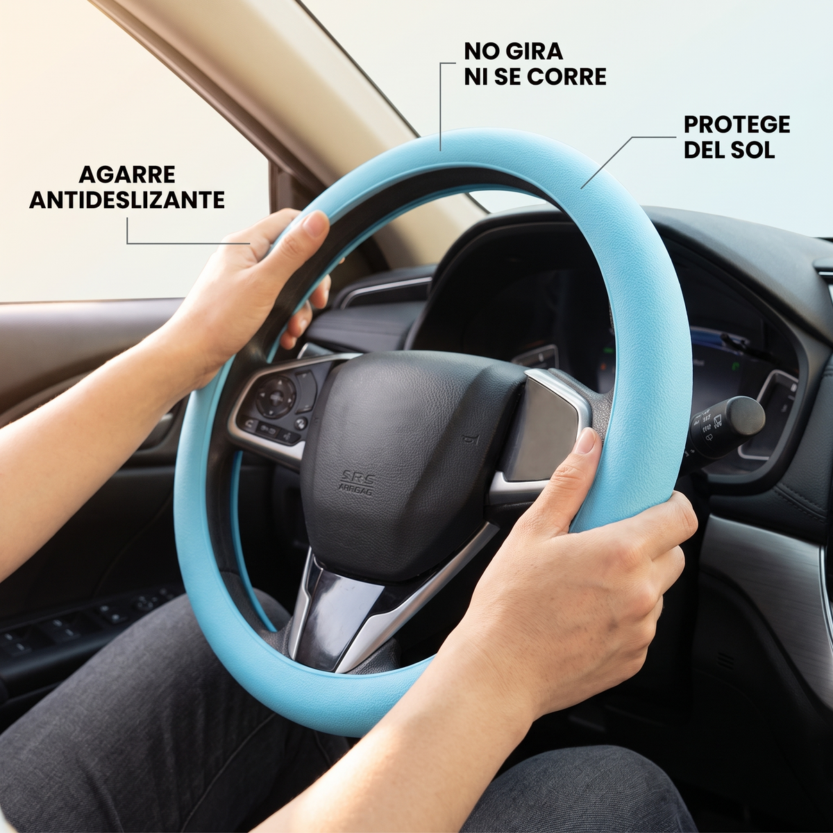 Funda de silicona para volante – agarre firme al conducir