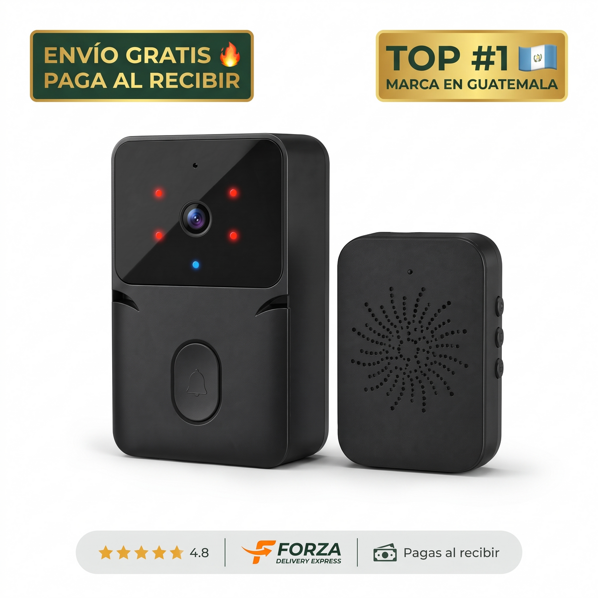 Timbre inalámbrico WiFi con cámara – mira quién toca