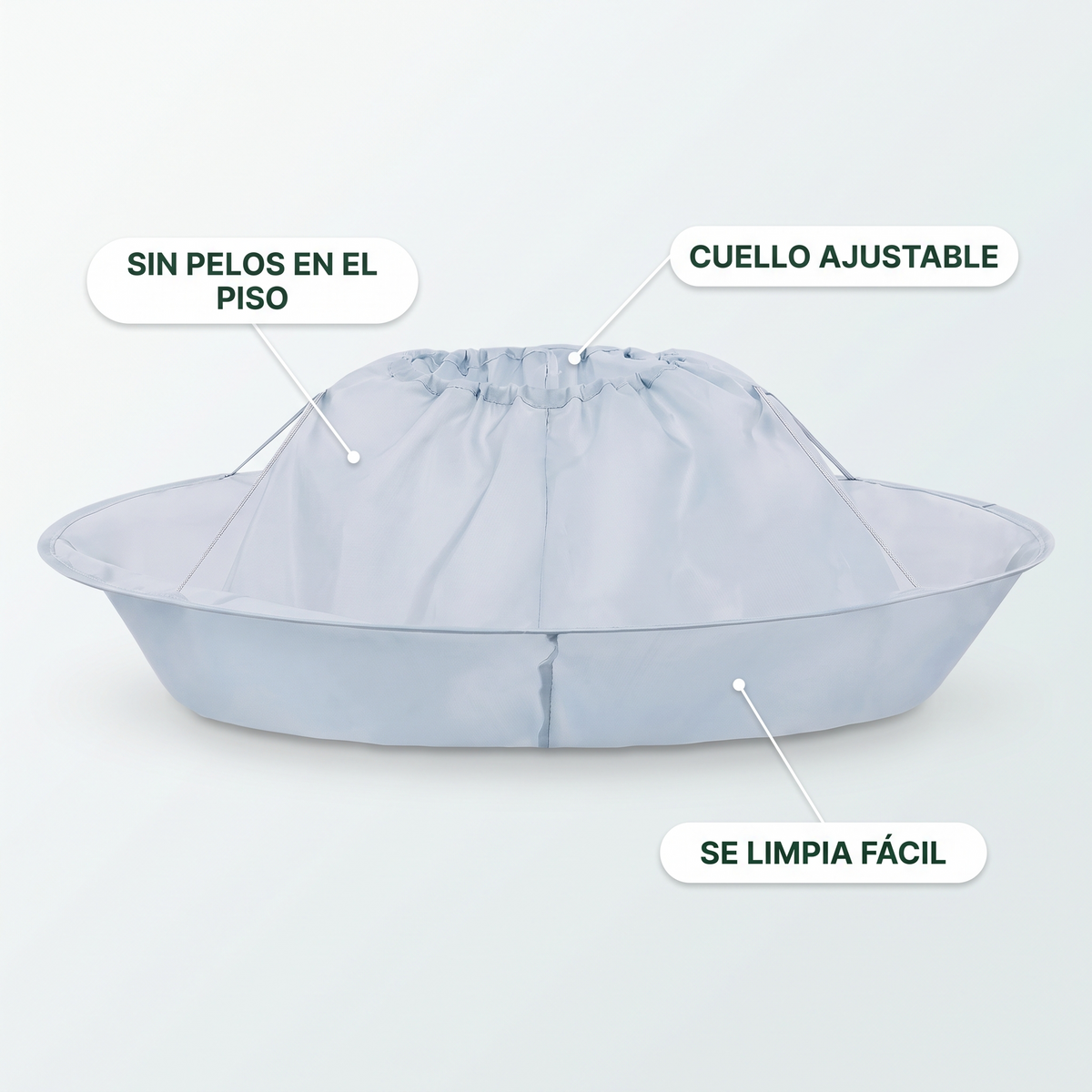 Capa atrapapelo para cortar cabello – adiós a barrer