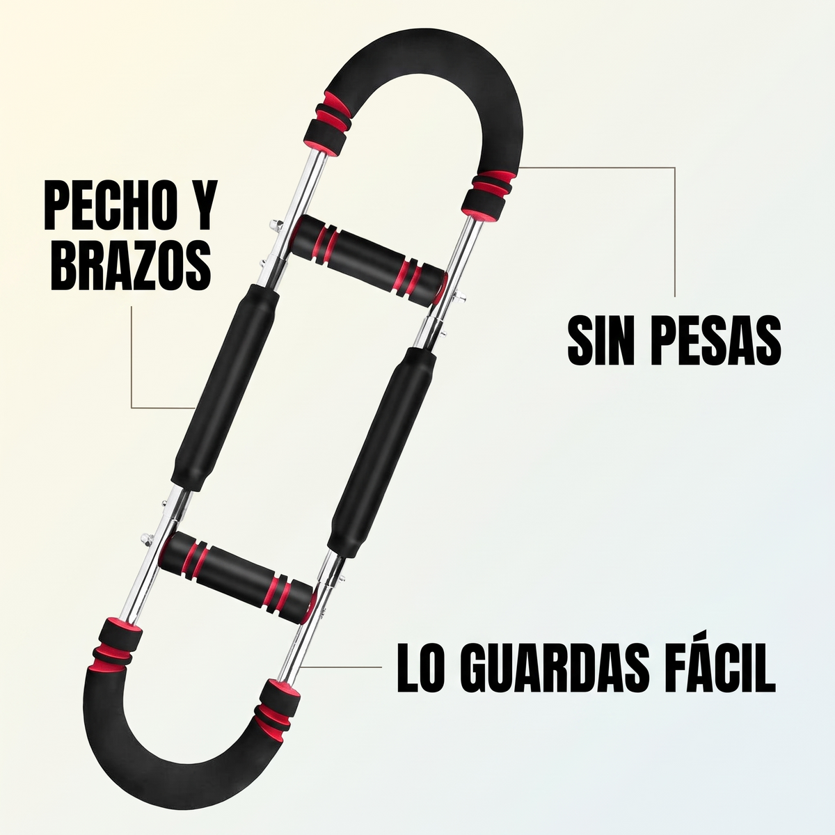 Ejercitador pectoral de resorte – entrena pecho y brazos en casa