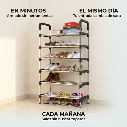 Zapatero organizador 6 niveles – ordena tu entrada sin obras