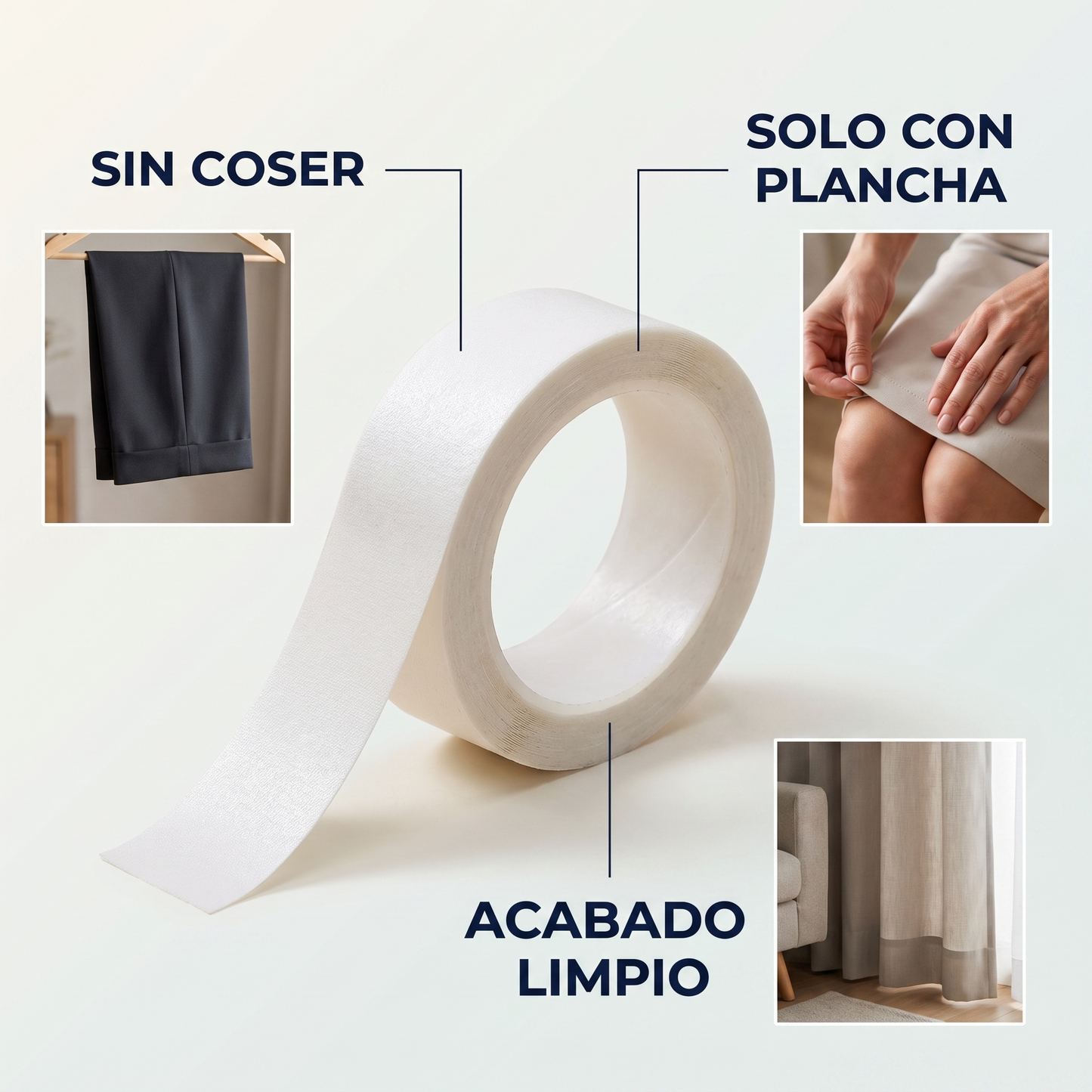 Cinta termofusible para dobladillo – acorta sin coser