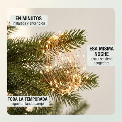Guirnalda de luces LED tipo cluster – luz cálida para tu árbol