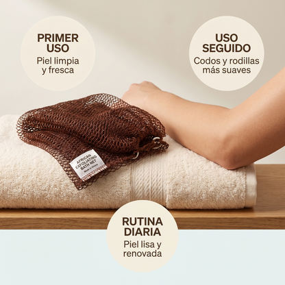 4x1 Esponja exfoliante africana de red – piel lisa y suave