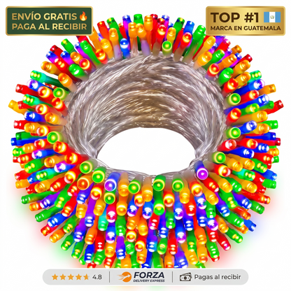 50m Luces LED navideñas impermeables – decora dentro y fuera