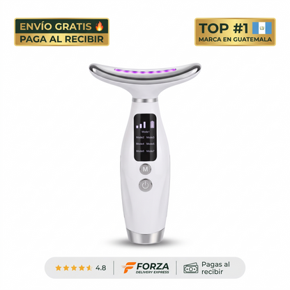 Masajeador facial y de cuello LED – Piel más firme en casa