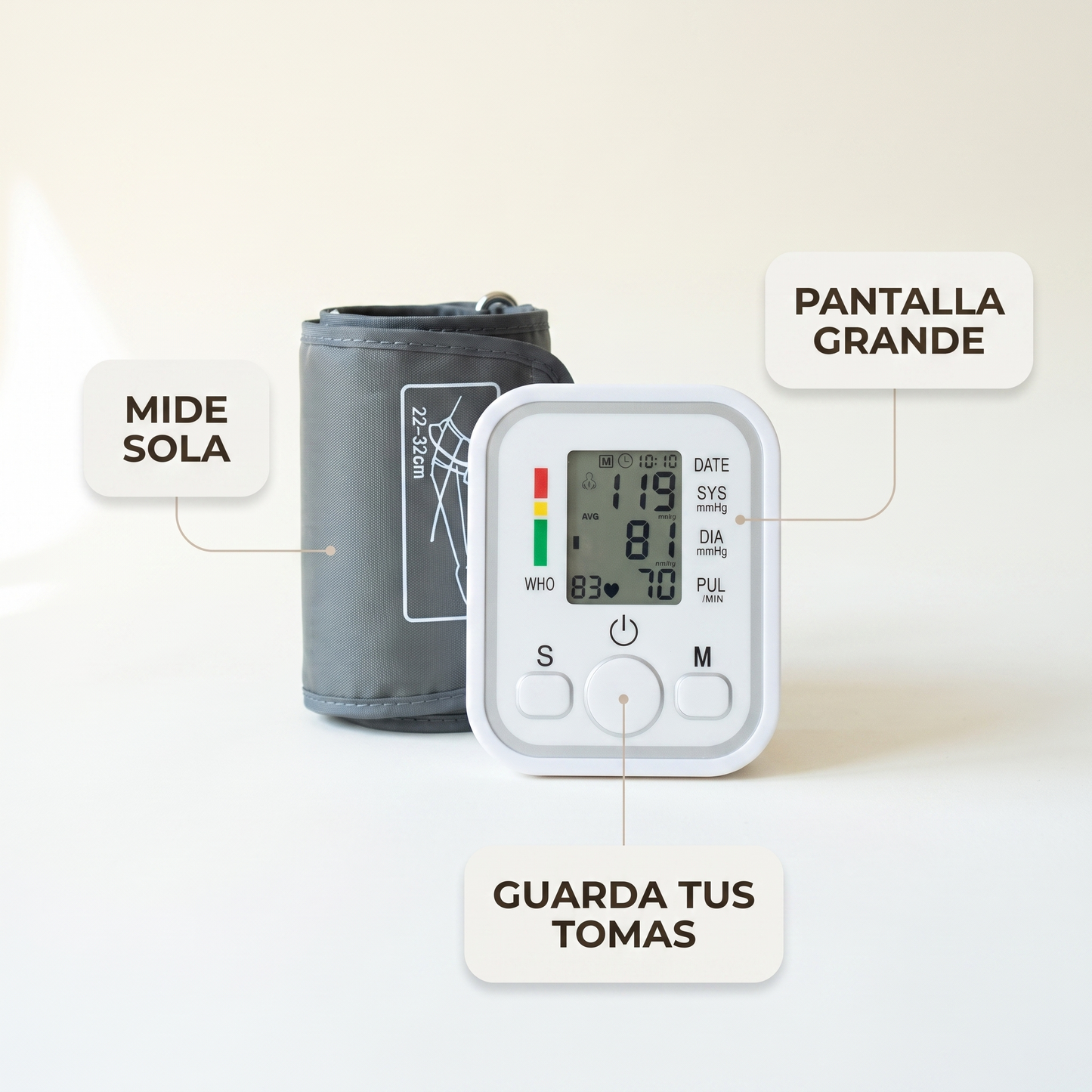 Tensiómetro digital de brazo – Control de presión en casa
