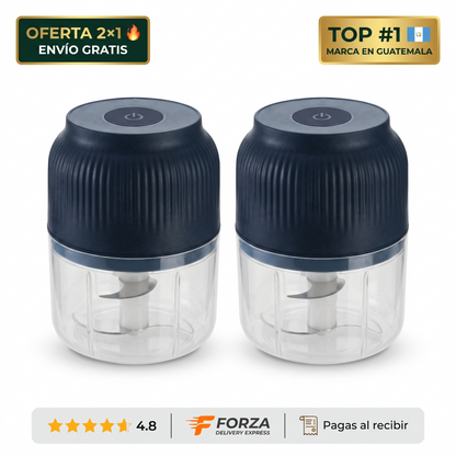 2x1 Picadora eléctrica inalámbrica – pica ajo y cebolla al toque