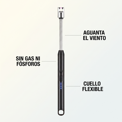 Encendedor eléctrico recargable USB – enciende sin gas ni viento