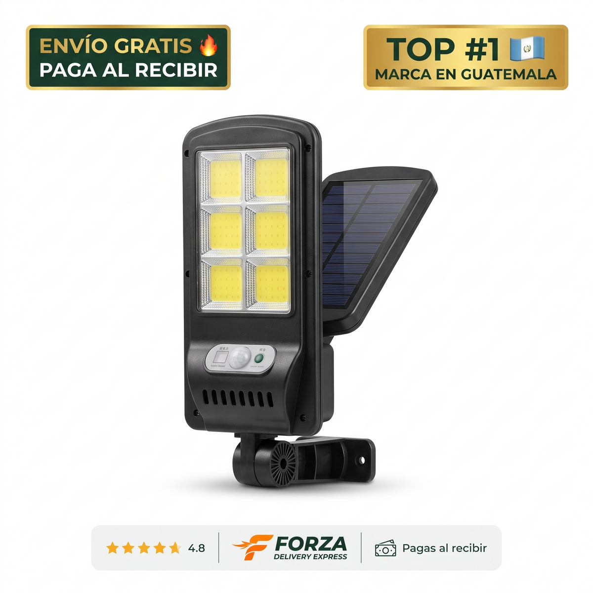 Lámpara solar de exterior con sensor – se enciende sola
