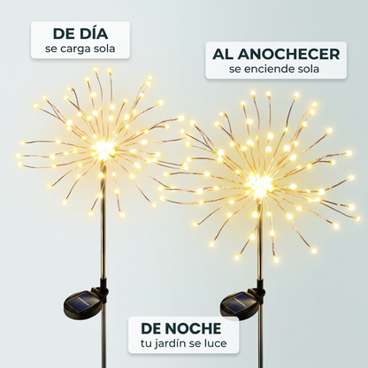 2x1 Luces solares diente de león – iluminan tu jardín sin cables