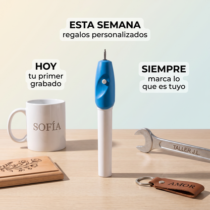 Minitorno grabador portátil – graba en cualquier material