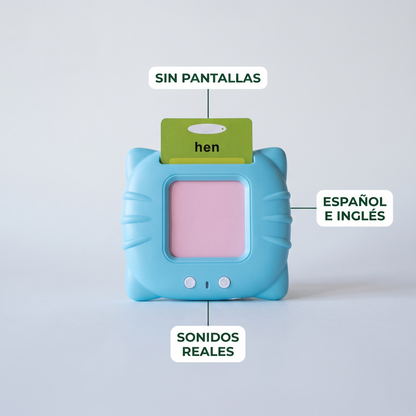 Lector de tarjetas bilingüe – aprende jugando sin pantalla