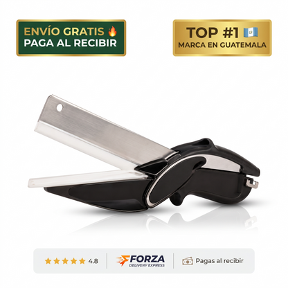 Tijera cortadora 2 en 1 con tabla – pica directo a la olla