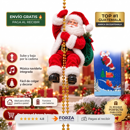 Papá Noel escalador musical – Sube y baja solo