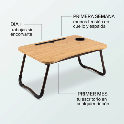 Mesa plegable para cama y laptop – trabaja cómodo sin dolor
