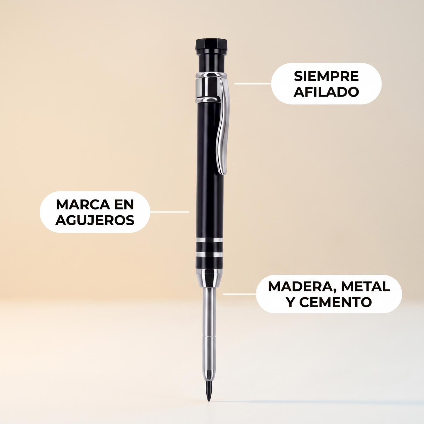 Lápiz de carpintero mecánico – marca donde otros no llegan
