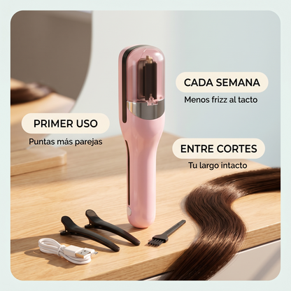Recortadora de puntas abiertas recargable – cuida tu largo