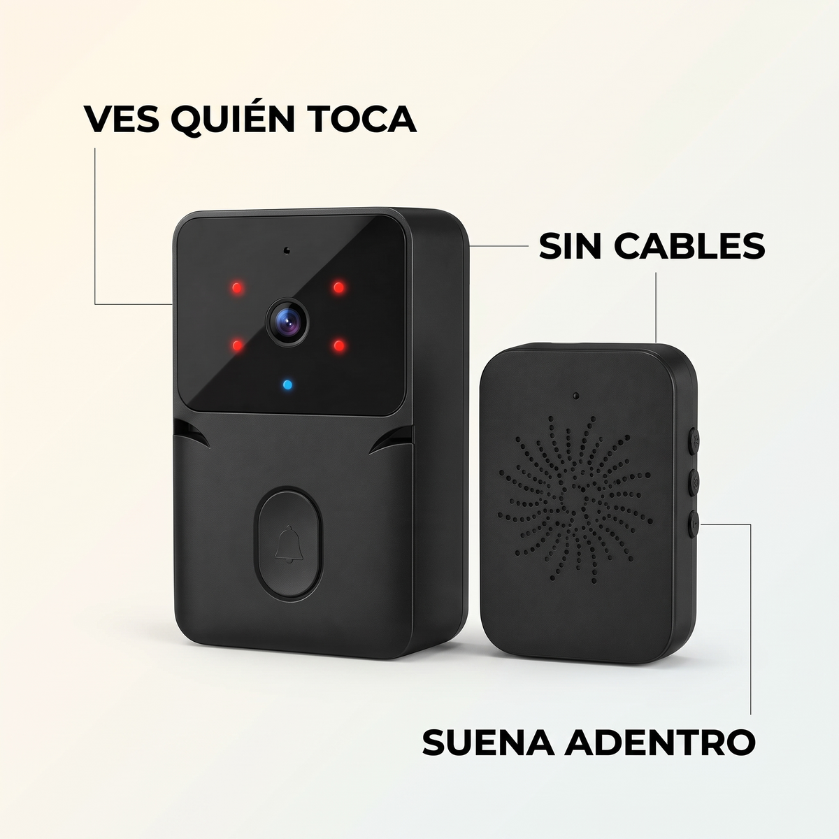 Timbre inalámbrico WiFi con cámara – mira quién toca