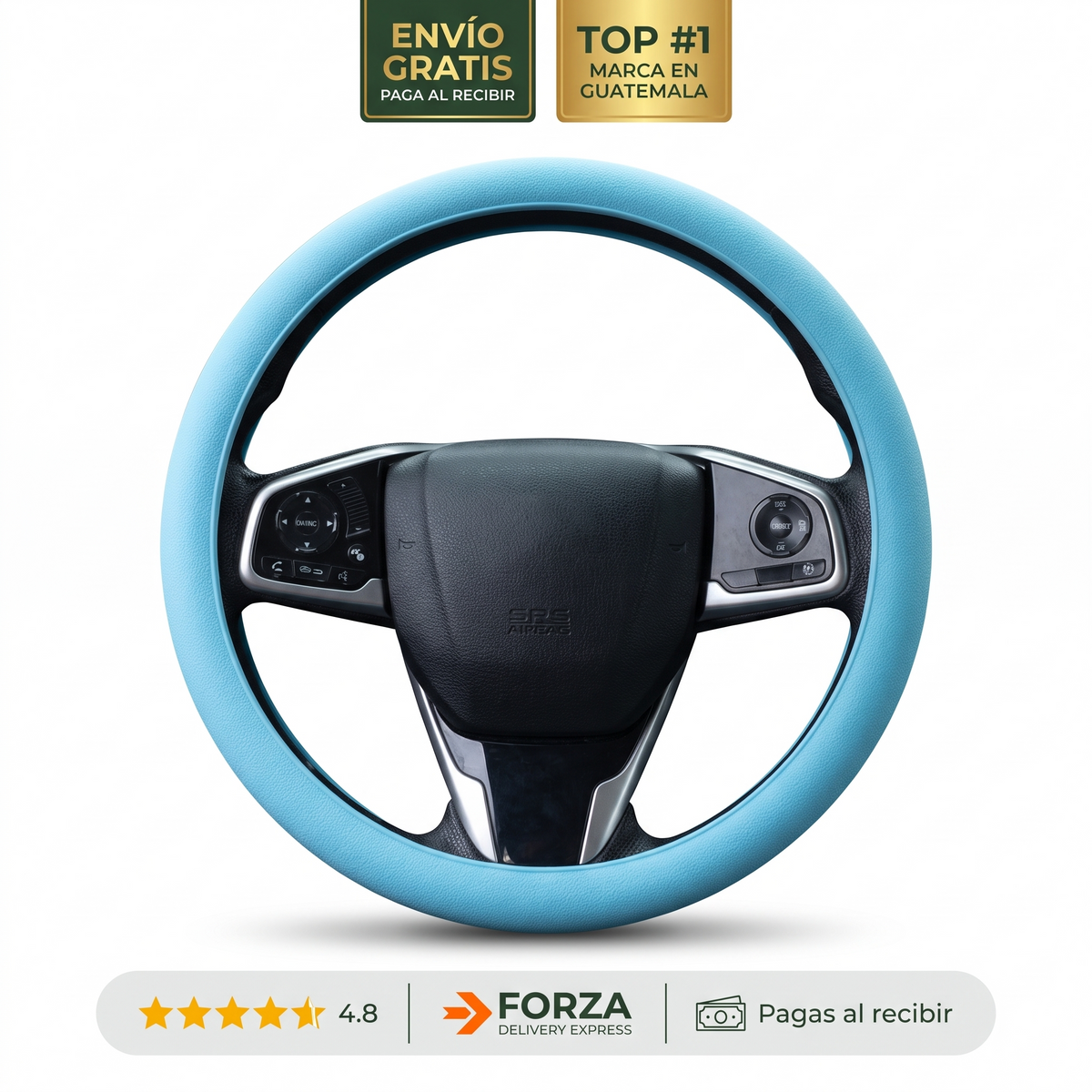 Funda de silicona para volante – agarre firme al conducir