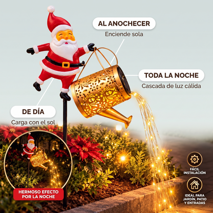 Santa solar led para jardín – Enciende solo al anochecer