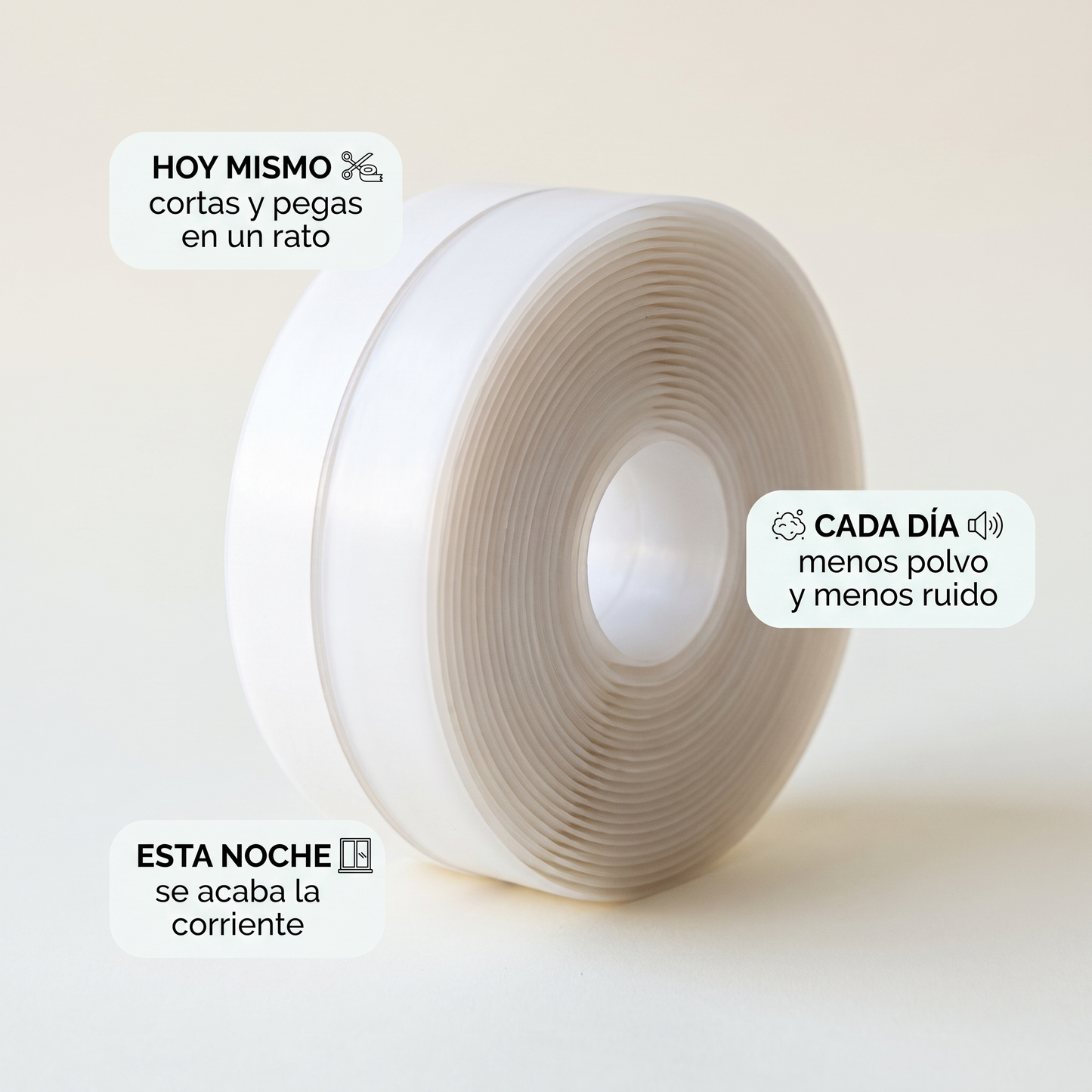 Burlete adhesivo para puerta 5 m – Frena la corriente de aire