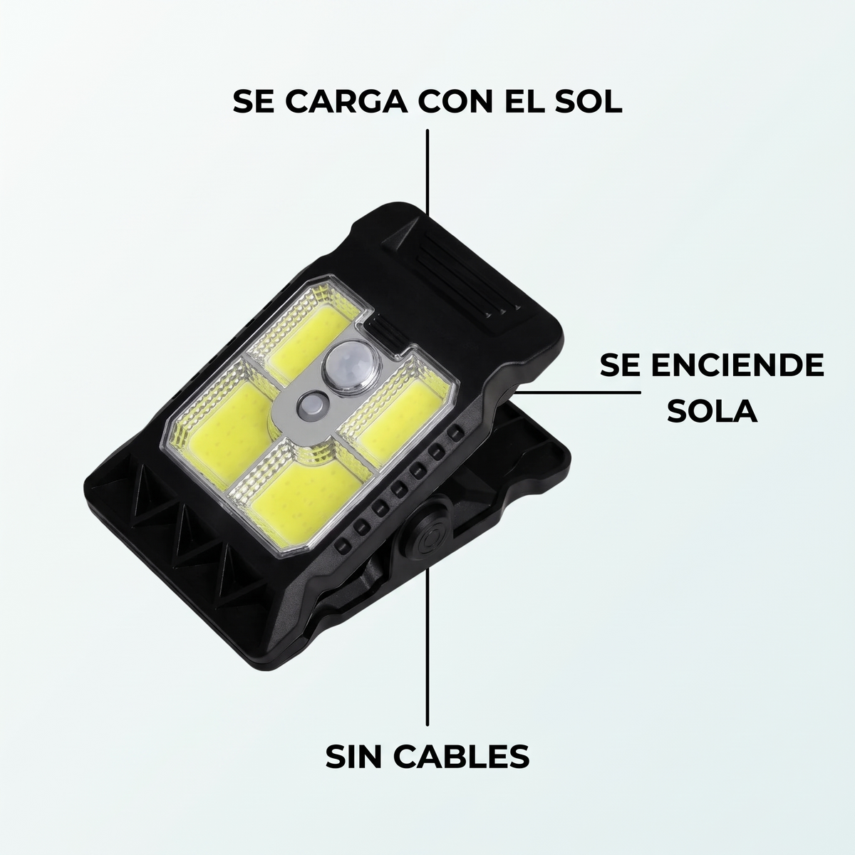 Mini lámpara solar LED con clip – ilumina tu entrada de noche