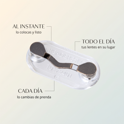 Sujetador magnético para gafas – tus lentes siempre contigo