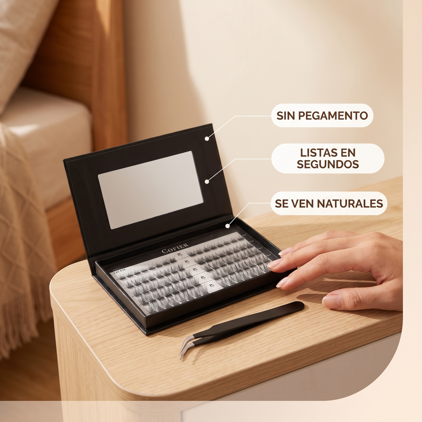 2x1 Kit de pestañas postizas autoadhesivas – Sin pegamento