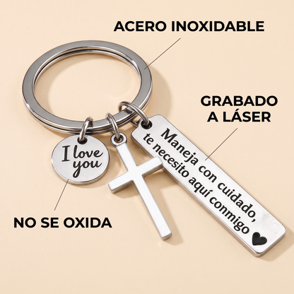 Llavero de acero inoxidable – recordatorio para quien amas