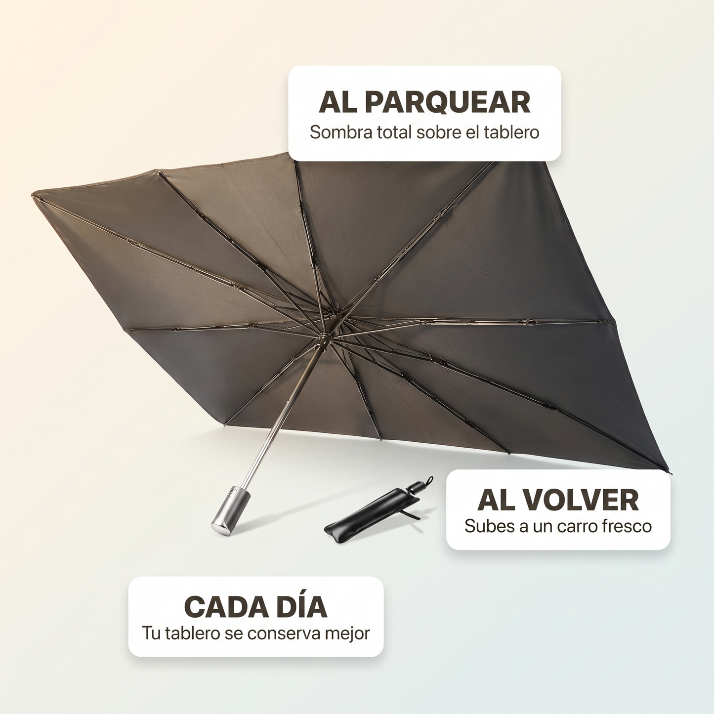 Parasol plegable para parabrisas – menos calor en tu carro