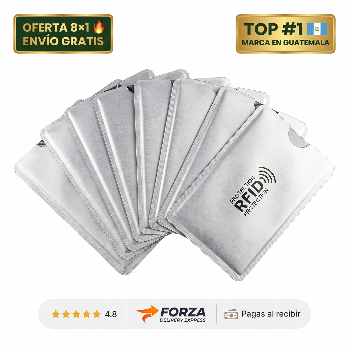 Set de 8 fundas RFID – Bloquea el robo de tus tarjetas