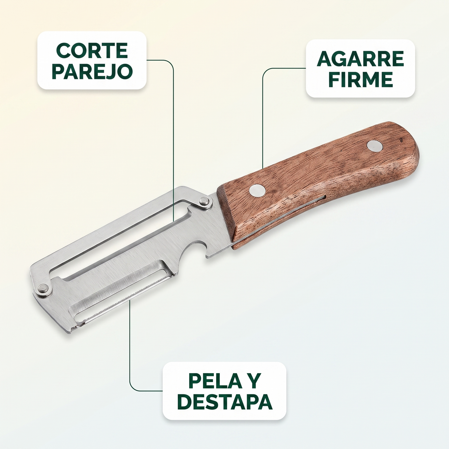 2x1 Pelador de verduras acero inoxidable – Pela sin hacer fuerza